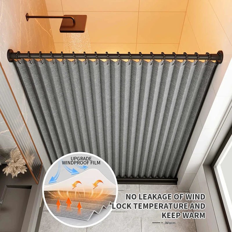 Rideau de douche magnétique Double face pliable à la mode, tissu épais, décoration de maison, rideau de séparation de douche pour décor de salle de bain - FATAONRideau de douche magnétique Double face pliable à la mode, tissu épais, décoration de maison, rideau de séparation de douche pour décor de salle de bainSolutions MaisonFATAON