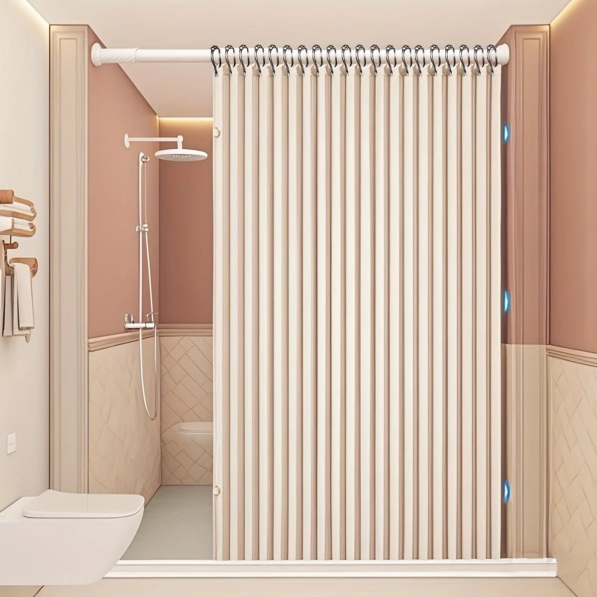 Rideau de douche magnétique Double face pliable à la mode, tissu épais, décoration de maison, rideau de séparation de douche pour décor de salle de bain - FATAONRideau de douche magnétique Double face pliable à la mode, tissu épais, décoration de maison, rideau de séparation de douche pour décor de salle de bainSolutions MaisonFATAON