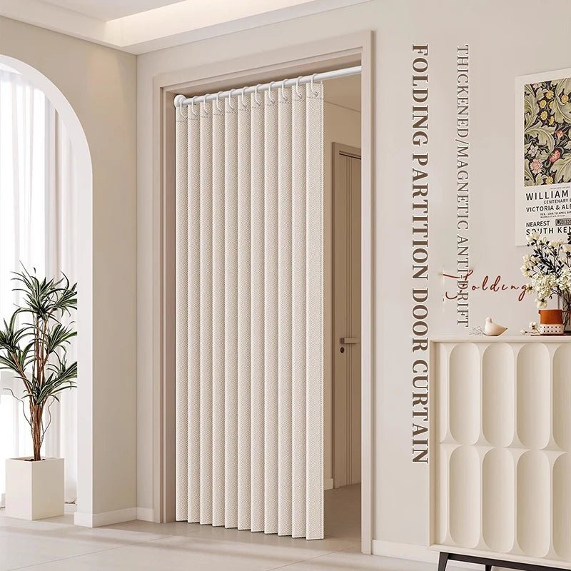 Rideau de porte pliant élégant et élégant, Design sans poinçonnage, décoration de maison, confidentialité, meilleure séparation de l'espace - FATAONRideau de porte pliant élégant et élégant, Design sans poinçonnage, décoration de maison, confidentialité, meilleure séparation de l'espaceSolutions MaisonFATAON