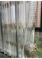 Rideau en Tulle brodé de pivoines de luxe américain, pour salon, broderie de fleurs européennes élégantes, Voile transparent pour chambre à coucher - FATAONRideau en Tulle brodé de pivoines de luxe américain, pour salon, broderie de fleurs européennes élégantes, Voile transparent pour chambre à coucherSolutions MaisonFATAON