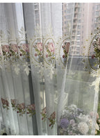 Rideau en Tulle brodé de pivoines de luxe américain, pour salon, broderie de fleurs européennes élégantes, Voile transparent pour chambre à coucher - FATAONRideau en Tulle brodé de pivoines de luxe américain, pour salon, broderie de fleurs européennes élégantes, Voile transparent pour chambre à coucherSolutions MaisonFATAON