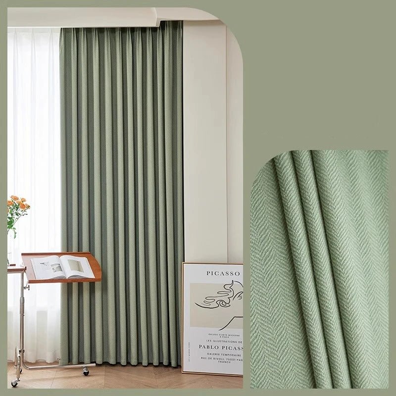 Rideaux en chenille beige épais à chevrons sur mesure pour salon, salle à manger, chambre à coucher – Décoration occultante de luxe et tendance - FATAONRideaux en chenille beige épais à chevrons sur mesure pour salon, salle à manger, chambre à coucher – Décoration occultante de luxe et tendanceSolutions MaisonFATAON