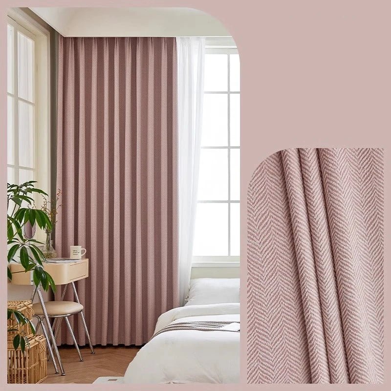Rideaux en chenille beige épais à chevrons sur mesure pour salon, salle à manger, chambre à coucher – Décoration occultante de luxe et tendance - FATAONRideaux en chenille beige épais à chevrons sur mesure pour salon, salle à manger, chambre à coucher – Décoration occultante de luxe et tendanceSolutions MaisonFATAON