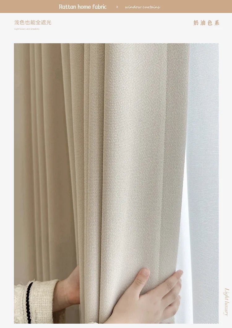 Rideaux occultants en coton et lin épais, pour chambre à coucher, salle à manger, luxe, moderne, personnalisé, isolation thermique, fenêtre, Tulle - FATAONRideaux occultants en coton et lin épais, pour chambre à coucher, salle à manger, luxe, moderne, personnalisé, isolation thermique, fenêtre, TulleSolutions MaisonFATAON