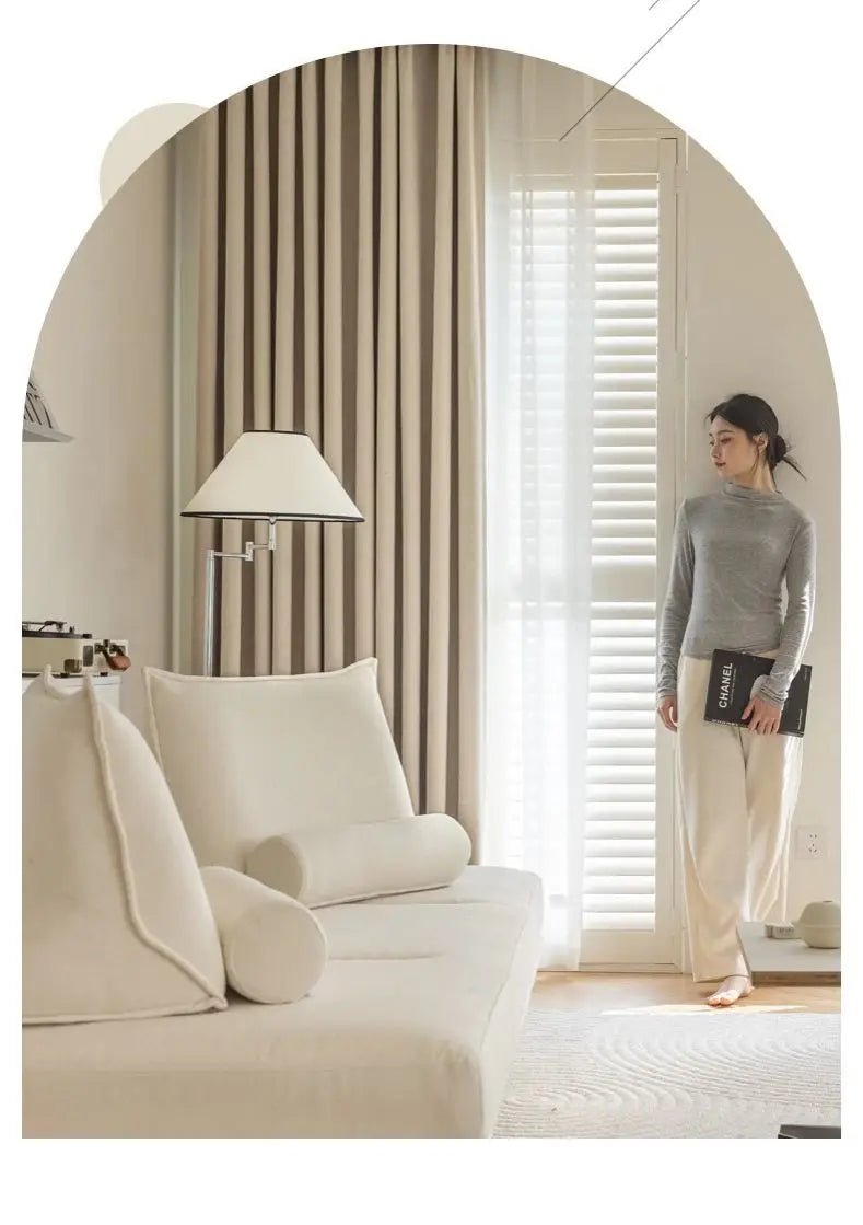 Rideaux occultants en coton et lin épais, pour chambre à coucher, salle à manger, luxe, moderne, personnalisé, isolation thermique, fenêtre, Tulle - FATAONRideaux occultants en coton et lin épais, pour chambre à coucher, salle à manger, luxe, moderne, personnalisé, isolation thermique, fenêtre, TulleSolutions MaisonFATAON