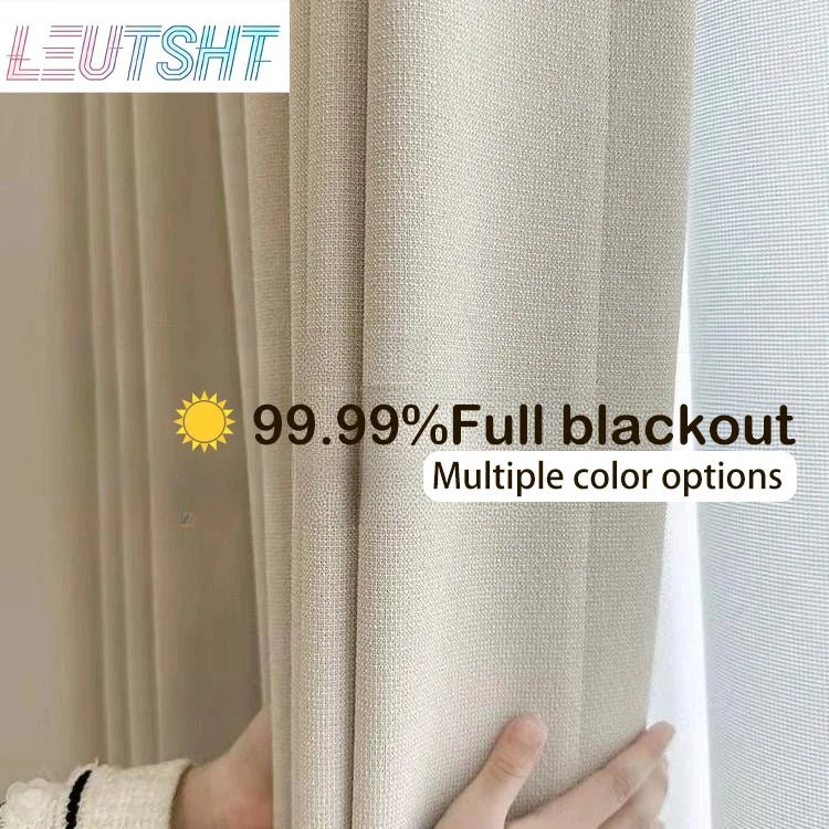 Rideaux occultants en coton et lin épais, pour chambre à coucher, salle à manger, luxe, moderne, personnalisé, isolation thermique, fenêtre, Tulle - FATAONRideaux occultants en coton et lin épais, pour chambre à coucher, salle à manger, luxe, moderne, personnalisé, isolation thermique, fenêtre, TulleSolutions MaisonFATAON