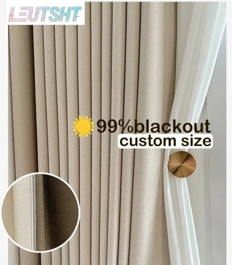 Rideaux occultants en coton et lin épais, pour chambre à coucher, salle à manger, luxe, moderne, personnalisé, isolation thermique, fenêtre, Tulle - FATAONRideaux occultants en coton et lin épais, pour chambre à coucher, salle à manger, luxe, moderne, personnalisé, isolation thermique, fenêtre, TulleSolutions MaisonFATAON