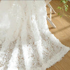Rideaux roses en dentelle blanche 3D, écrans de fenêtre personnalisés Tyys pour mariage, pastorale coréenne, rideaux créatifs pour salon et chambre à coucher - FATAONRideaux roses en dentelle blanche 3D, écrans de fenêtre personnalisés Tyys pour mariage, pastorale coréenne, rideaux créatifs pour salon et chambre à coucherSolutions MaisonFATAON