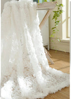 Rideaux roses en dentelle blanche 3D, écrans de fenêtre personnalisés Tyys pour mariage, pastorale coréenne, rideaux créatifs pour salon et chambre à coucher - FATAONRideaux roses en dentelle blanche 3D, écrans de fenêtre personnalisés Tyys pour mariage, pastorale coréenne, rideaux créatifs pour salon et chambre à coucherSolutions MaisonFATAON