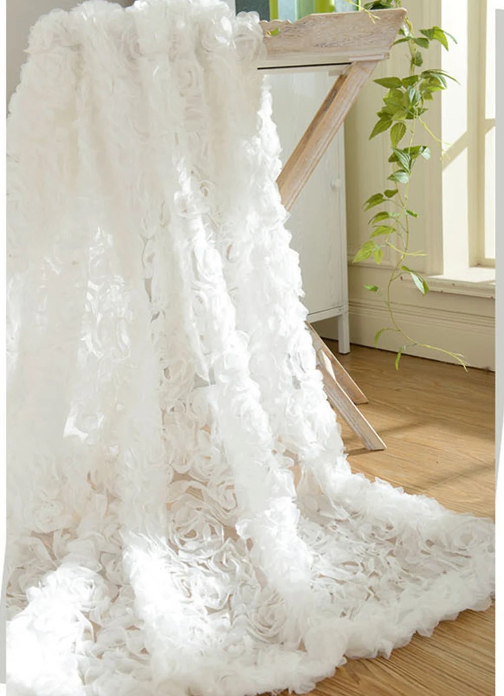 Rideaux roses en dentelle blanche 3D, écrans de fenêtre personnalisés Tyys pour mariage, pastorale coréenne, rideaux créatifs pour salon et chambre à coucher - FATAONRideaux roses en dentelle blanche 3D, écrans de fenêtre personnalisés Tyys pour mariage, pastorale coréenne, rideaux créatifs pour salon et chambre à coucherSolutions MaisonFATAON