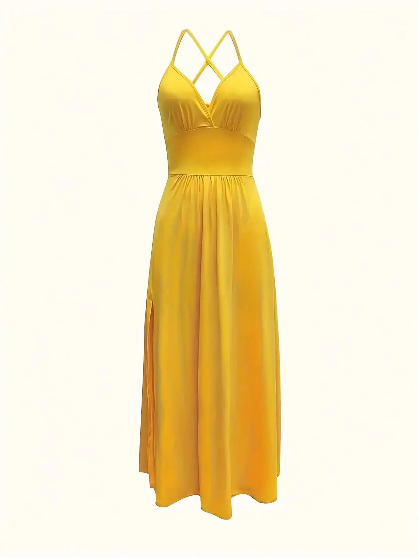 Robe Camisole Décontractée Sexy à Fente et Lacets au Dos 2026, Robe Élégante Sans Manches à Col en V et Taille Cintrée, Tenue de Soirée pour Femme - FATAONRobe Camisole Décontractée Sexy à Fente et Lacets au Dos 2026, Robe Élégante Sans Manches à Col en V et Taille Cintrée, Tenue de Soirée pour FemmeMode FemmeFATAON