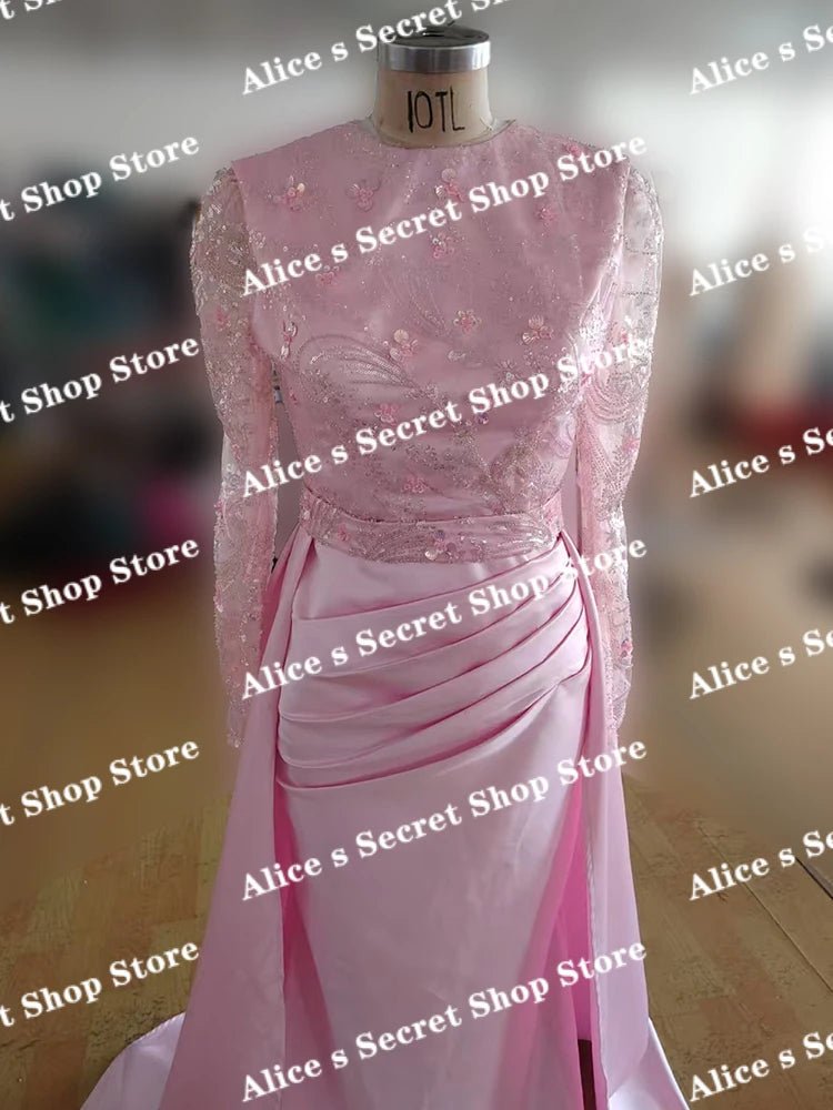 Robe de danse en satin à manches longues pour occasions formelles, châle sirène, traînant le sol, robe de soirée exquise, 2026 - FATAONRobe de danse en satin à manches longues pour occasions formelles, châle sirène, traînant le sol, robe de soirée exquise, 2026Mode FemmeFATAON