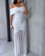 Robe de soirée pour femmes, épaules dénudées, froncée, taille cintrée, coupe cintrée, élégante, ourlet sirène, nouvelle collection printemps - été 2026 - FATAONRobe de soirée pour femmes, épaules dénudées, froncée, taille cintrée, coupe cintrée, élégante, ourlet sirène, nouvelle collection printemps - été 2026Mode FemmeFATAON