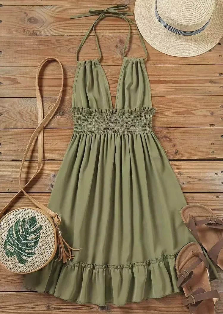 Robe sexy à col en V profond pour femmes, haut précieux, vêtements pour femmes, dos ouvert, déformable parallèle, robe populaire transfrontalière européenne et américaine - FATAONRobe sexy à col en V profond pour femmes, haut précieux, vêtements pour femmes, dos ouvert, déformable parallèle, robe populaire transfrontalière européenne et américaineMode FemmeFATAON