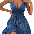Robe sexy à col en V profond pour femmes, haut précieux, vêtements pour femmes, dos ouvert, déformable parallèle, robe populaire transfrontalière européenne et américaine - FATAONRobe sexy à col en V profond pour femmes, haut précieux, vêtements pour femmes, dos ouvert, déformable parallèle, robe populaire transfrontalière européenne et américaineMode FemmeFATAON