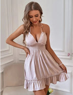 Robe sexy à col en V profond pour femmes, haut précieux, vêtements pour femmes, dos ouvert, déformable parallèle, robe populaire transfrontalière européenne et américaine - FATAONRobe sexy à col en V profond pour femmes, haut précieux, vêtements pour femmes, dos ouvert, déformable parallèle, robe populaire transfrontalière européenne et américaineMode FemmeFATAON