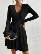 Robe tricotée mi-longue pour femmes, Slim, Sexy, moulante, col en v, manches longues, couleur unie, décontractée, pull, nouvelle collection automne/hiver 2026 - FATAONRobe tricotée mi-longue pour femmes, Slim, Sexy, moulante, col en v, manches longues, couleur unie, décontractée, pull, nouvelle collection automne/hiver 2026Mode FemmeFATAON