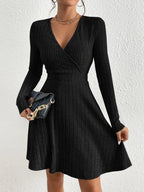 Robe tricotée mi-longue pour femmes, Slim, Sexy, moulante, col en v, manches longues, couleur unie, décontractée, pull, nouvelle collection automne/hiver 2026 - FATAONRobe tricotée mi-longue pour femmes, Slim, Sexy, moulante, col en v, manches longues, couleur unie, décontractée, pull, nouvelle collection automne/hiver 2026Mode FemmeFATAON