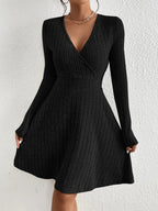 Robe tricotée mi-longue pour femmes, Slim, Sexy, moulante, col en v, manches longues, couleur unie, décontractée, pull, nouvelle collection automne/hiver 2026 - FATAONRobe tricotée mi-longue pour femmes, Slim, Sexy, moulante, col en v, manches longues, couleur unie, décontractée, pull, nouvelle collection automne/hiver 2026Mode FemmeFATAON