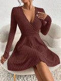 Robe tricotée mi-longue pour femmes, Slim, Sexy, moulante, col en v, manches longues, couleur unie, décontractée, pull, nouvelle collection automne/hiver 2026 - FATAONRobe tricotée mi-longue pour femmes, Slim, Sexy, moulante, col en v, manches longues, couleur unie, décontractée, pull, nouvelle collection automne/hiver 2026Mode FemmeFATAON