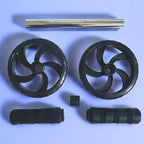 Rouleau Abdominal Double Roue Silencieux — PVC & Acier Inox, Renforcement Tronc - FATAONRouleau Abdominal Double Roue Silencieux — PVC & Acier Inox, Renforcement TroncFitness & SportFATAON