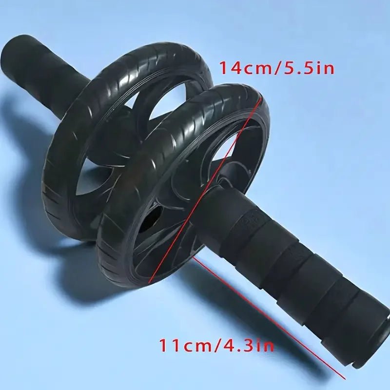 Rouleau Abdominal Double Roue Silencieux — PVC & Acier Inox, Renforcement Tronc - FATAONRouleau Abdominal Double Roue Silencieux — PVC & Acier Inox, Renforcement TroncFitness & SportFATAON