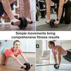 Rouleau Abdominal Double Roue Silencieux — PVC & Acier Inox, Renforcement Tronc - FATAONRouleau Abdominal Double Roue Silencieux — PVC & Acier Inox, Renforcement TroncFitness & SportFATAON