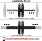 Rouleau Abdominal Double Roue Silencieux — PVC & Acier Inox, Renforcement Tronc - FATAONRouleau Abdominal Double Roue Silencieux — PVC & Acier Inox, Renforcement TroncFitness & SportFATAON