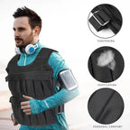 Running Weighted Vest 3/15/35kg 1-20/1-50KG Adjustable Workout Weight Vest Exercise Vest for Workout Strength Training Running - FATAONRunning Weighted Vest 3/15/35kg 1-20/1-50KG Adjustable Workout Weight Vest Exercise Vest for Workout Strength Training RunningFATAON