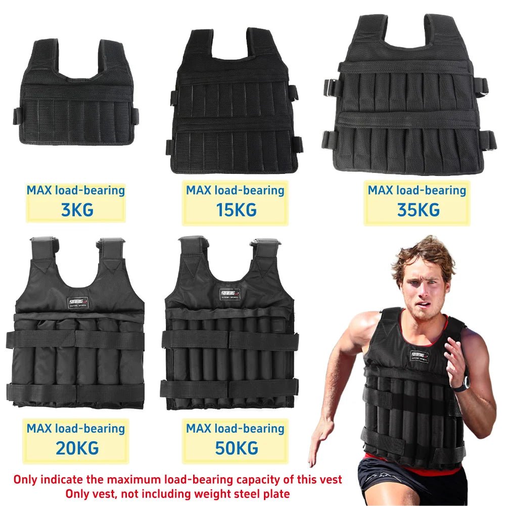 Running Weighted Vest 3/15/35kg 1-20/1-50KG Adjustable Workout Weight Vest Exercise Vest for Workout Strength Training Running - FATAONRunning Weighted Vest 3/15/35kg 1-20/1-50KG Adjustable Workout Weight Vest Exercise Vest for Workout Strength Training RunningFATAON
