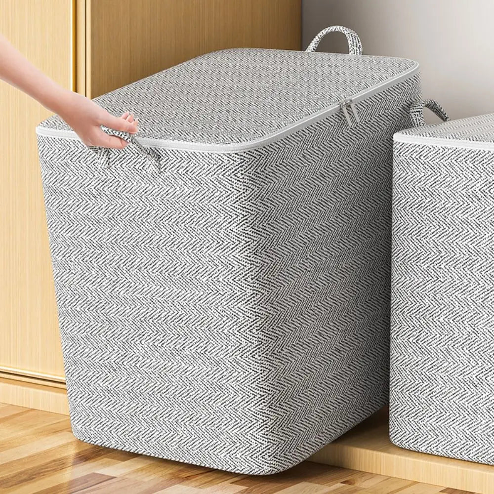 Sac de rangement de couette non tissé avec fermeture éclair veds, vêtements pliables, bacs de couette, conteneur, grande capacité, sac anti-poussière, organiser - FATAONSac de rangement de couette non tissé avec fermeture éclair veds, vêtements pliables, bacs de couette, conteneur, grande capacité, sac anti-poussière, organiserSolutions MaisonFATAON