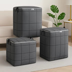 Sac de rangement en tissu de grande capacité avec fermeture éclair et poignées, pour couvertures, drap, vêtements et sous-vêtements, idéal pour la maison, panier à linge - FATAONSac de rangement en tissu de grande capacité avec fermeture éclair et poignées, pour couvertures, drap, vêtements et sous-vêtements, idéal pour la maison, panier à lingeSolutions MaisonFATAON