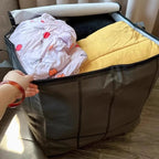Sac de rangement en tissu de grande capacité avec fermeture éclair et poignées, pour couvertures, drap, vêtements et sous-vêtements, idéal pour la maison, panier à linge - FATAONSac de rangement en tissu de grande capacité avec fermeture éclair et poignées, pour couvertures, drap, vêtements et sous-vêtements, idéal pour la maison, panier à lingeSolutions MaisonFATAON
