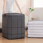 Sac de rangement en tissu de grande capacité avec fermeture éclair et poignées, pour couvertures, drap, vêtements et sous-vêtements, idéal pour la maison, panier à linge - FATAONSac de rangement en tissu de grande capacité avec fermeture éclair et poignées, pour couvertures, drap, vêtements et sous-vêtements, idéal pour la maison, panier à lingeSolutions MaisonFATAON