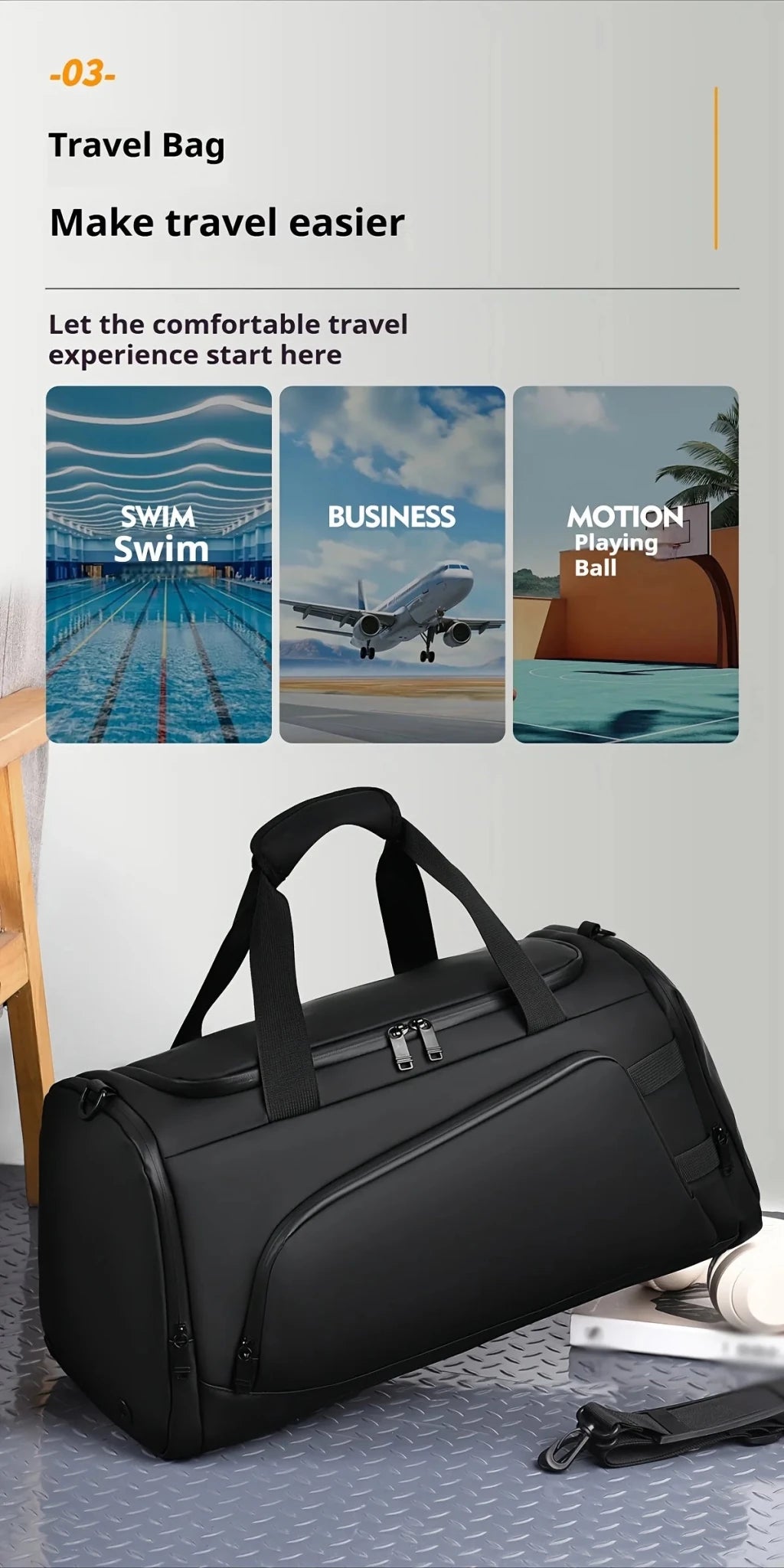 Sac de Voyage Fitness Grande Capacité — Multi-Compartiments, Week-End & Séjour - FATAONSac de Voyage Fitness Grande Capacité — Multi-Compartiments, Week-End & SéjourMode HommeFATAON