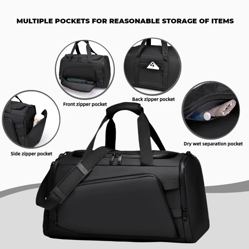 Sac de Voyage Fitness Grande Capacité — Multi-Compartiments, Week-End & Séjour - FATAONSac de Voyage Fitness Grande Capacité — Multi-Compartiments, Week-End & SéjourMode HommeFATAON