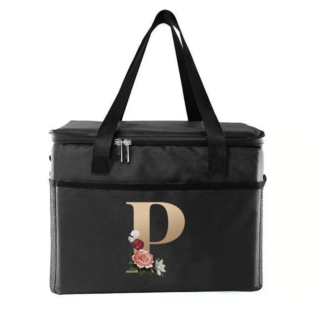 Sac thermique sacs à déjeuner portables sac isotherme alimentaire sacs à Bento impression or lettre série voyage pique-nique stockage sacs de glace - FATAONSac thermique sacs à déjeuner portables sac isotherme alimentaire sacs à Bento impression or lettre série voyage pique-nique stockage sacs de glaceMode FemmeFATAON
