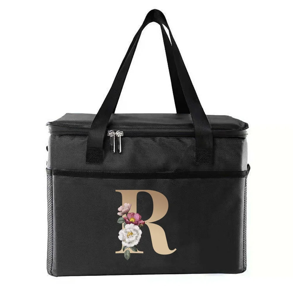 Sac thermique sacs à déjeuner portables sac isotherme alimentaire sacs à Bento impression or lettre série voyage pique-nique stockage sacs de glace - FATAONSac thermique sacs à déjeuner portables sac isotherme alimentaire sacs à Bento impression or lettre série voyage pique-nique stockage sacs de glaceMode FemmeFATAON