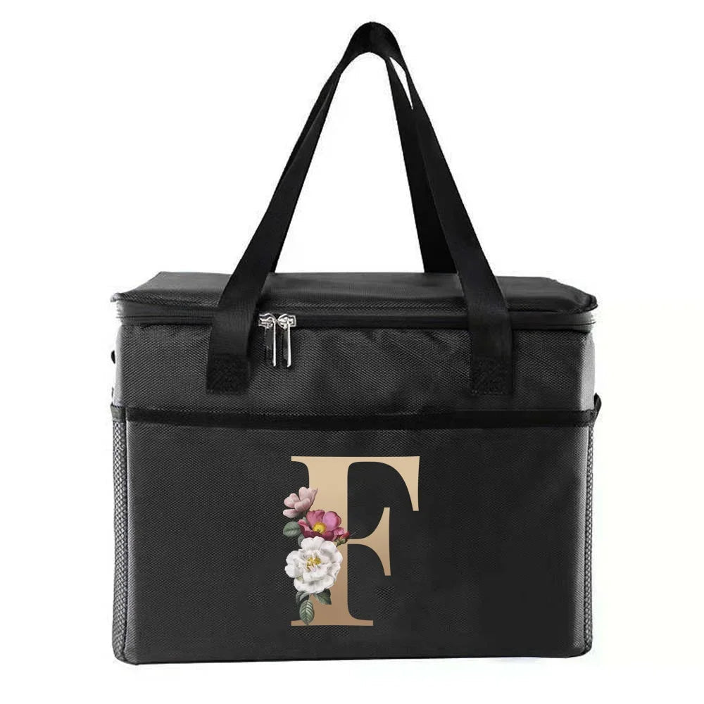Sac thermique sacs à déjeuner portables sac isotherme alimentaire sacs à Bento impression or lettre série voyage pique-nique stockage sacs de glace - FATAONSac thermique sacs à déjeuner portables sac isotherme alimentaire sacs à Bento impression or lettre série voyage pique-nique stockage sacs de glaceMode FemmeFATAON