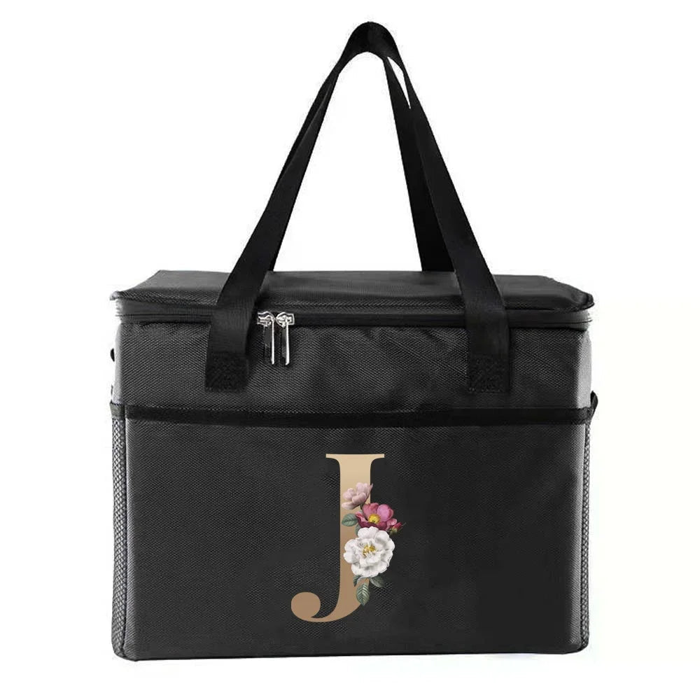 Sac thermique sacs à déjeuner portables sac isotherme alimentaire sacs à Bento impression or lettre série voyage pique-nique stockage sacs de glace - FATAONSac thermique sacs à déjeuner portables sac isotherme alimentaire sacs à Bento impression or lettre série voyage pique-nique stockage sacs de glaceMode FemmeFATAON