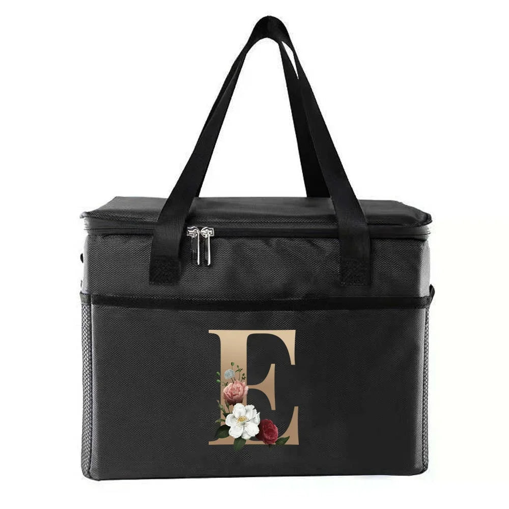 Sac thermique sacs à déjeuner portables sac isotherme alimentaire sacs à Bento impression or lettre série voyage pique-nique stockage sacs de glace - FATAONSac thermique sacs à déjeuner portables sac isotherme alimentaire sacs à Bento impression or lettre série voyage pique-nique stockage sacs de glaceMode FemmeFATAON