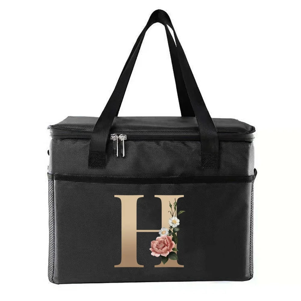 Sac thermique sacs à déjeuner portables sac isotherme alimentaire sacs à Bento impression or lettre série voyage pique-nique stockage sacs de glace - FATAONSac thermique sacs à déjeuner portables sac isotherme alimentaire sacs à Bento impression or lettre série voyage pique-nique stockage sacs de glaceMode FemmeFATAON