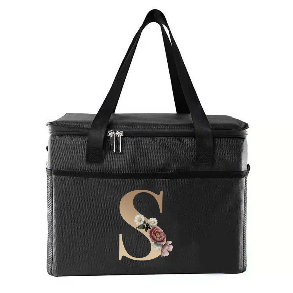 Sac thermique sacs à déjeuner portables sac isotherme alimentaire sacs à Bento impression or lettre série voyage pique-nique stockage sacs de glace - FATAONSac thermique sacs à déjeuner portables sac isotherme alimentaire sacs à Bento impression or lettre série voyage pique-nique stockage sacs de glaceMode FemmeFATAON