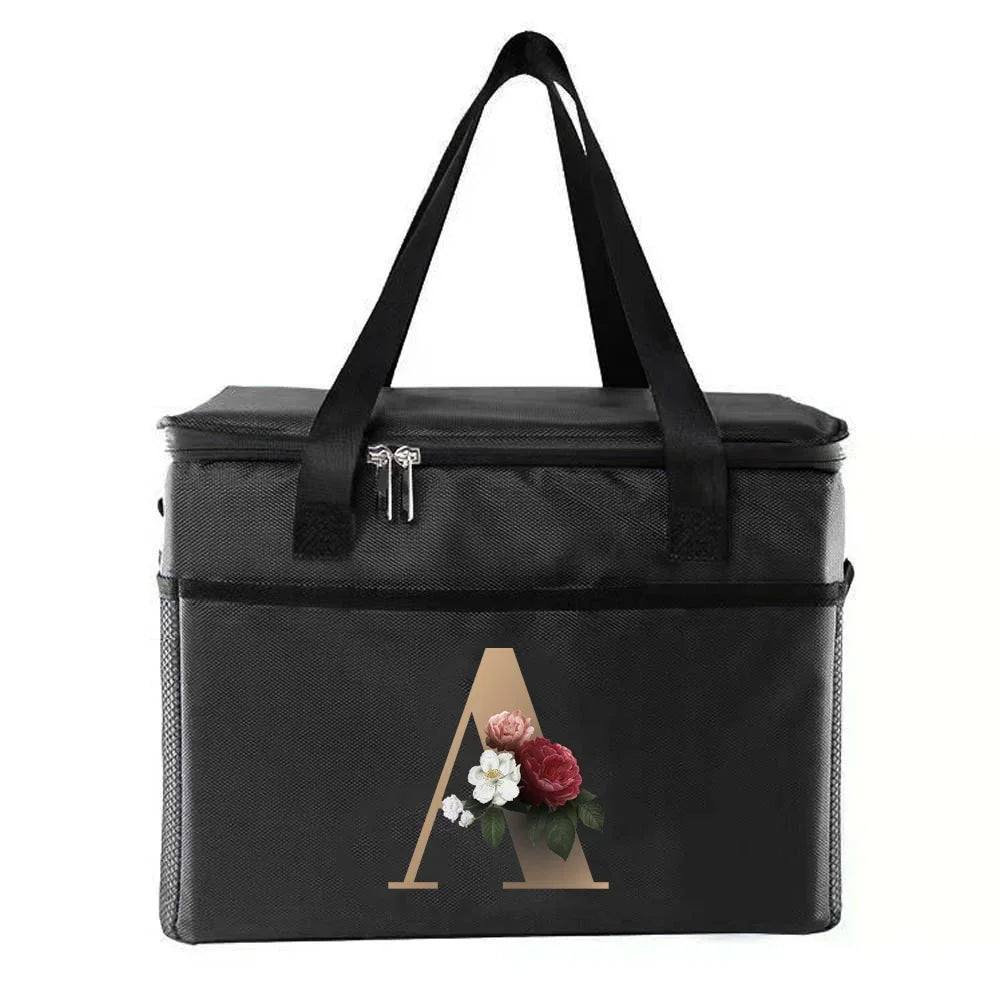 Sac thermique sacs à déjeuner portables sac isotherme alimentaire sacs à Bento impression or lettre série voyage pique-nique stockage sacs de glace - FATAONSac thermique sacs à déjeuner portables sac isotherme alimentaire sacs à Bento impression or lettre série voyage pique-nique stockage sacs de glaceMode FemmeFATAON