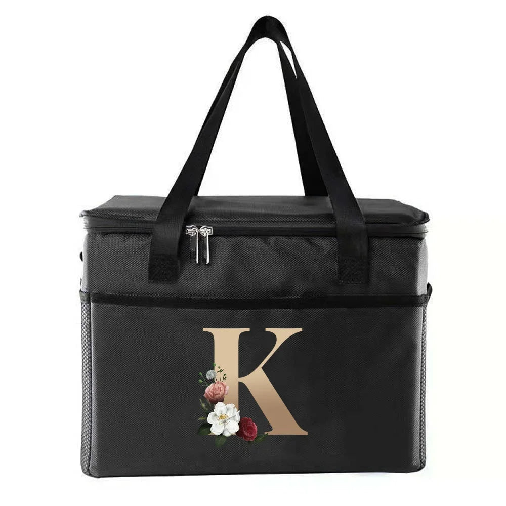 Sac thermique sacs à déjeuner portables sac isotherme alimentaire sacs à Bento impression or lettre série voyage pique-nique stockage sacs de glace - FATAONSac thermique sacs à déjeuner portables sac isotherme alimentaire sacs à Bento impression or lettre série voyage pique-nique stockage sacs de glaceMode FemmeFATAON