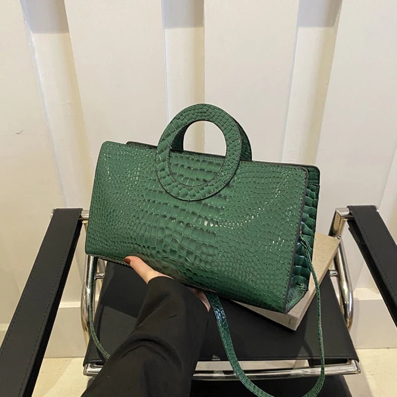 Sacs à main en cuir PU motif Crocodile pour femmes, sac carré vert, marque de mode, sacs à bandoulière, pochettes féminines - FATAONSacs à main en cuir PU motif Crocodile pour femmes, sac carré vert, marque de mode, sacs à bandoulière, pochettes fémininesMode FemmeFATAON