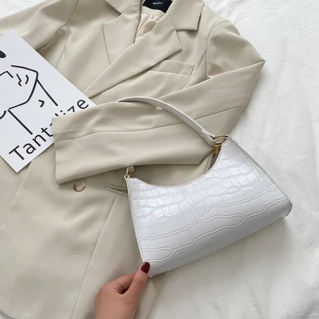 Sacs en cuir PU pour femmes, sac à main à motif d'alligator, petit sac messager sous les bras - FATAONSacs en cuir PU pour femmes, sac à main à motif d'alligator, petit sac messager sous les brasMode FemmeFATAON