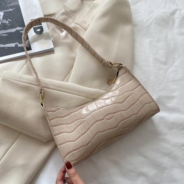 Sacs en cuir PU pour femmes, sac à main à motif d'alligator, petit sac messager sous les bras - FATAONSacs en cuir PU pour femmes, sac à main à motif d'alligator, petit sac messager sous les brasMode FemmeFATAON
