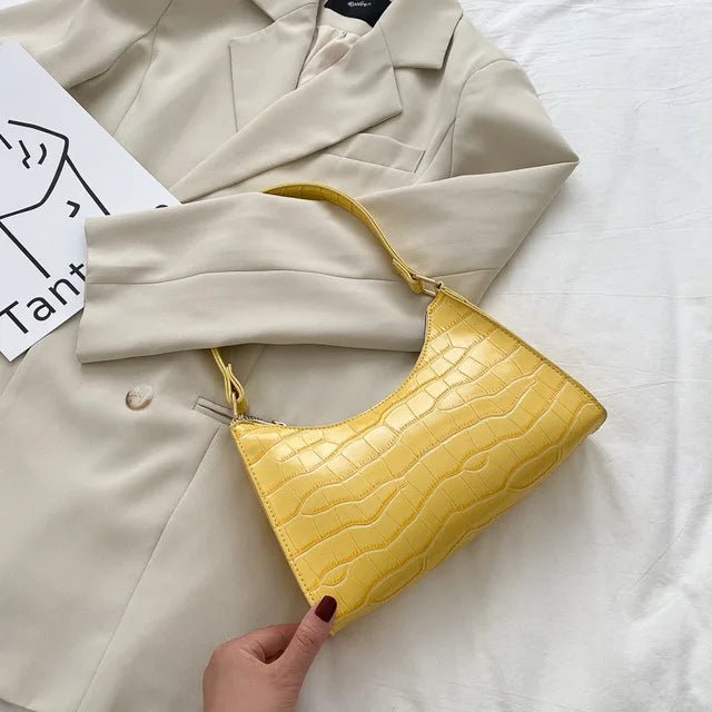 Sacs en cuir PU pour femmes, sac à main à motif d'alligator, petit sac messager sous les bras - FATAONSacs en cuir PU pour femmes, sac à main à motif d'alligator, petit sac messager sous les brasMode FemmeFATAON
