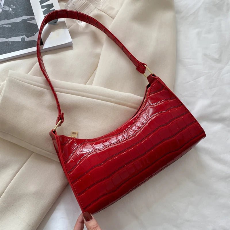 Sacs en cuir PU pour femmes, sac à main à motif d'alligator, petit sac messager sous les bras - FATAONSacs en cuir PU pour femmes, sac à main à motif d'alligator, petit sac messager sous les brasMode FemmeFATAON